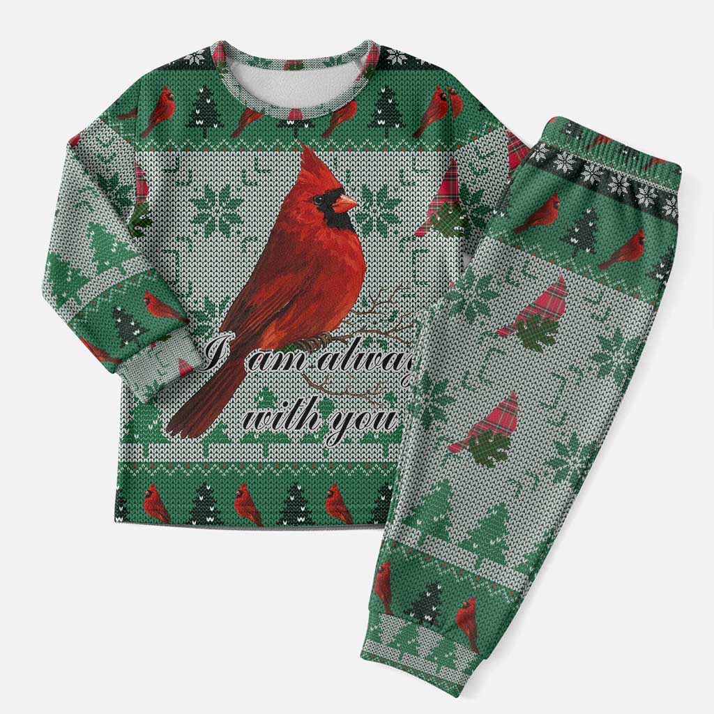 Cardinal I am Always With You Christmas Pajama Set Xmas Holiday Patterns - Wonder Print Shop