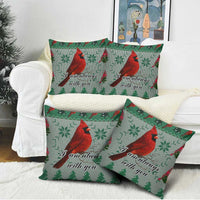 Cardinal I am Always With You Christmas Pillow Cover Xmas Holiday Patterns - Wonder Print Shop