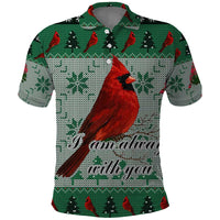 Cardinal I am Always With You Christmas Polo Shirt Xmas Holiday Patterns - Wonder Print Shop