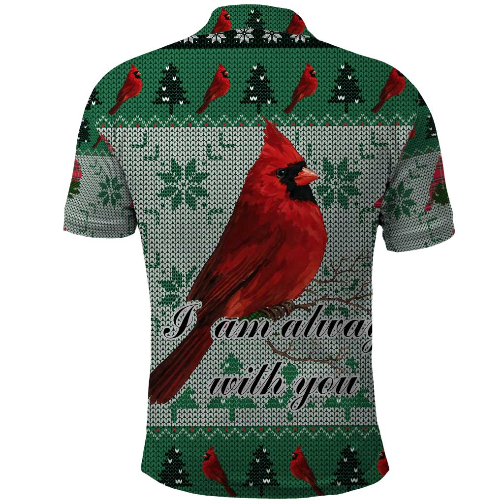 Cardinal I am Always With You Christmas Polo Shirt Xmas Holiday Patterns - Wonder Print Shop
