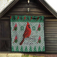 Cardinal I am Always With You Christmas Quilt Xmas Holiday Patterns - Wonder Print Shop
