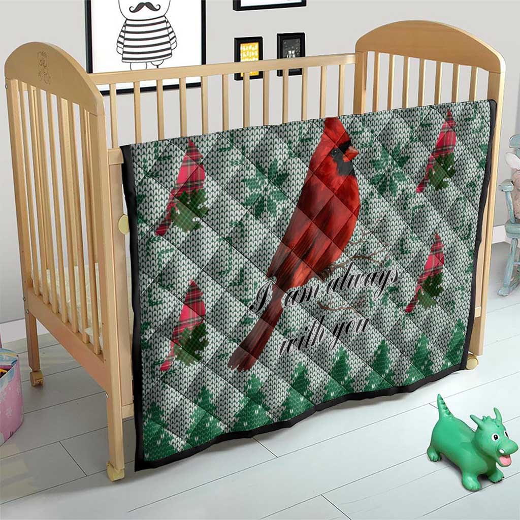 Cardinal I am Always With You Christmas Quilt Xmas Holiday Patterns - Wonder Print Shop