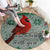 Cardinal I am Always With You Christmas Round Carpet Xmas Holiday Patterns - Wonder Print Shop