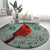 Cardinal I am Always With You Christmas Round Carpet Xmas Holiday Patterns - Wonder Print Shop