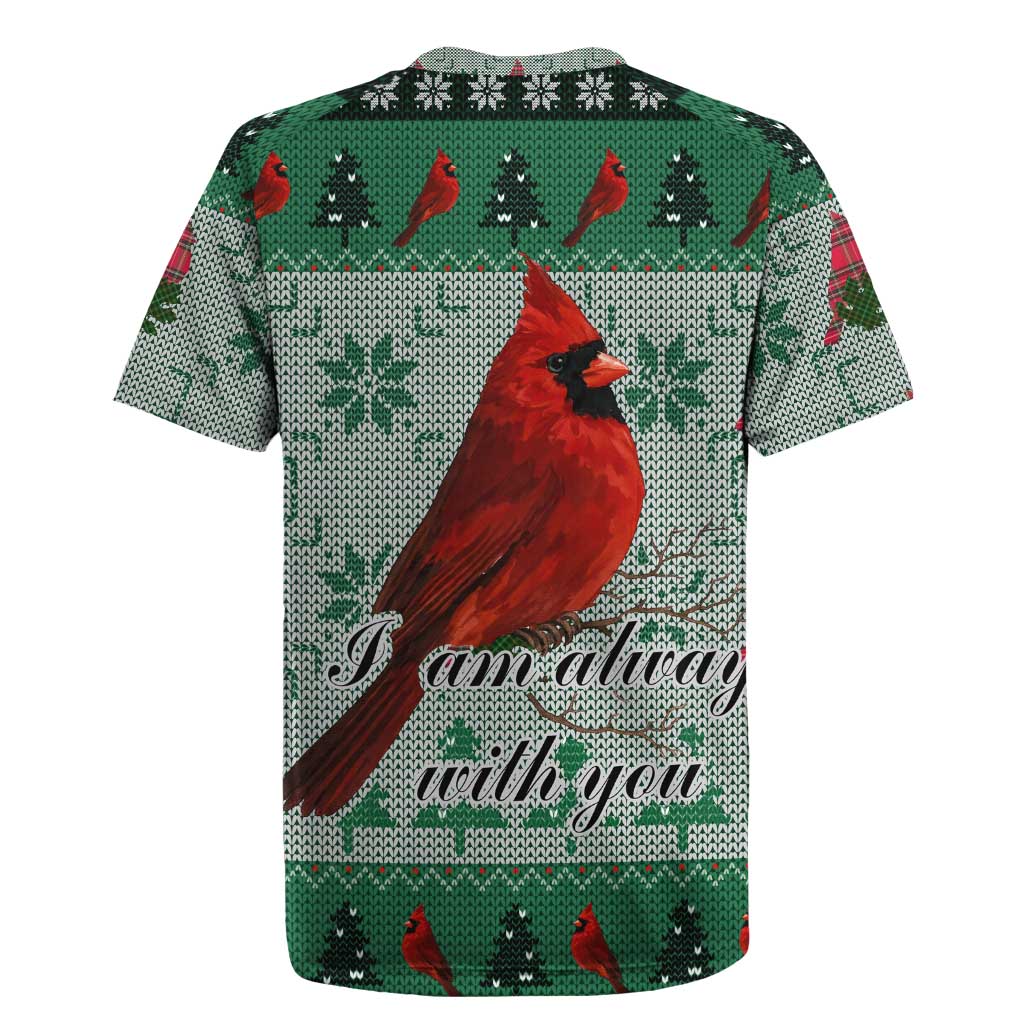 Cardinal I am Always With You Christmas Rugby Jersey Xmas Holiday Patterns - Wonder Print Shop