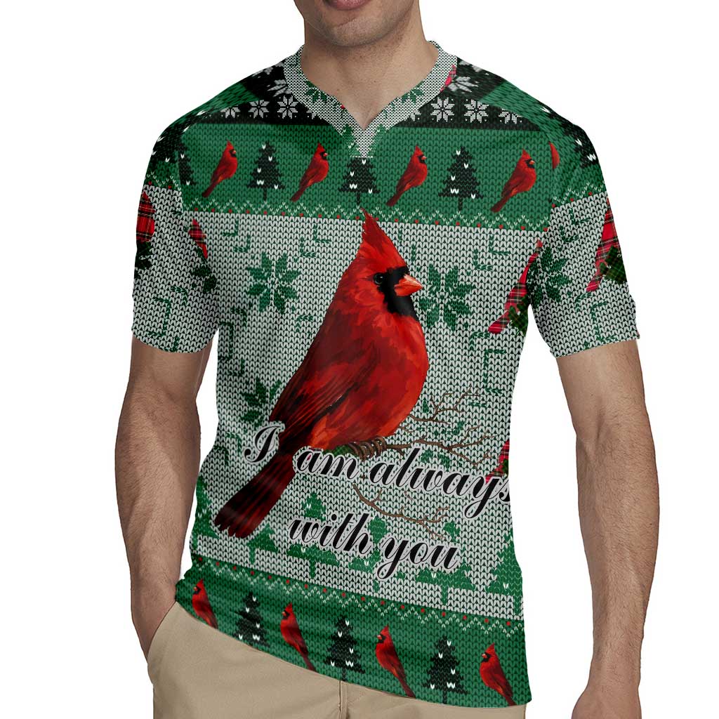 Cardinal I am Always With You Christmas Rugby Jersey Xmas Holiday Patterns - Wonder Print Shop