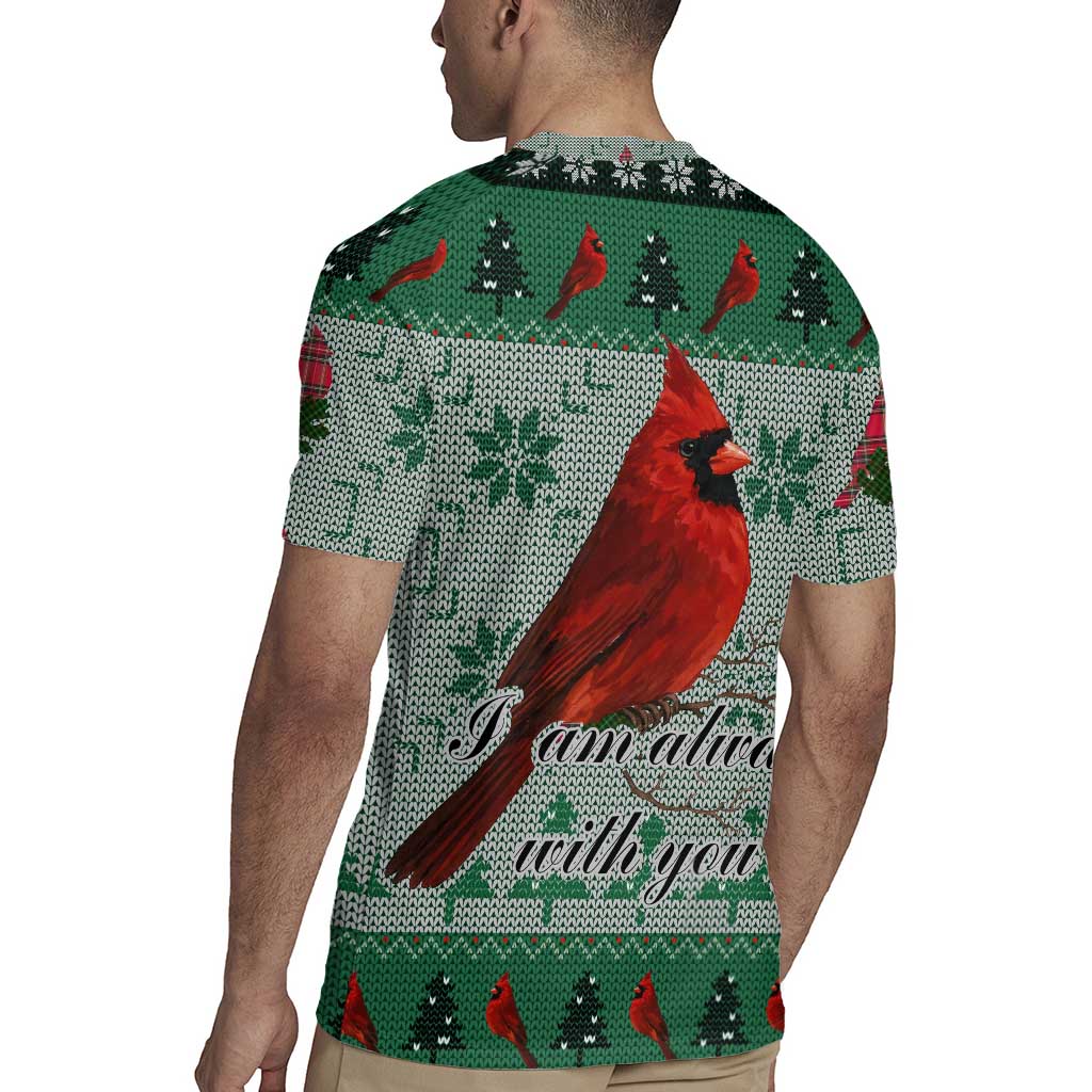 Cardinal I am Always With You Christmas Rugby Jersey Xmas Holiday Patterns - Wonder Print Shop