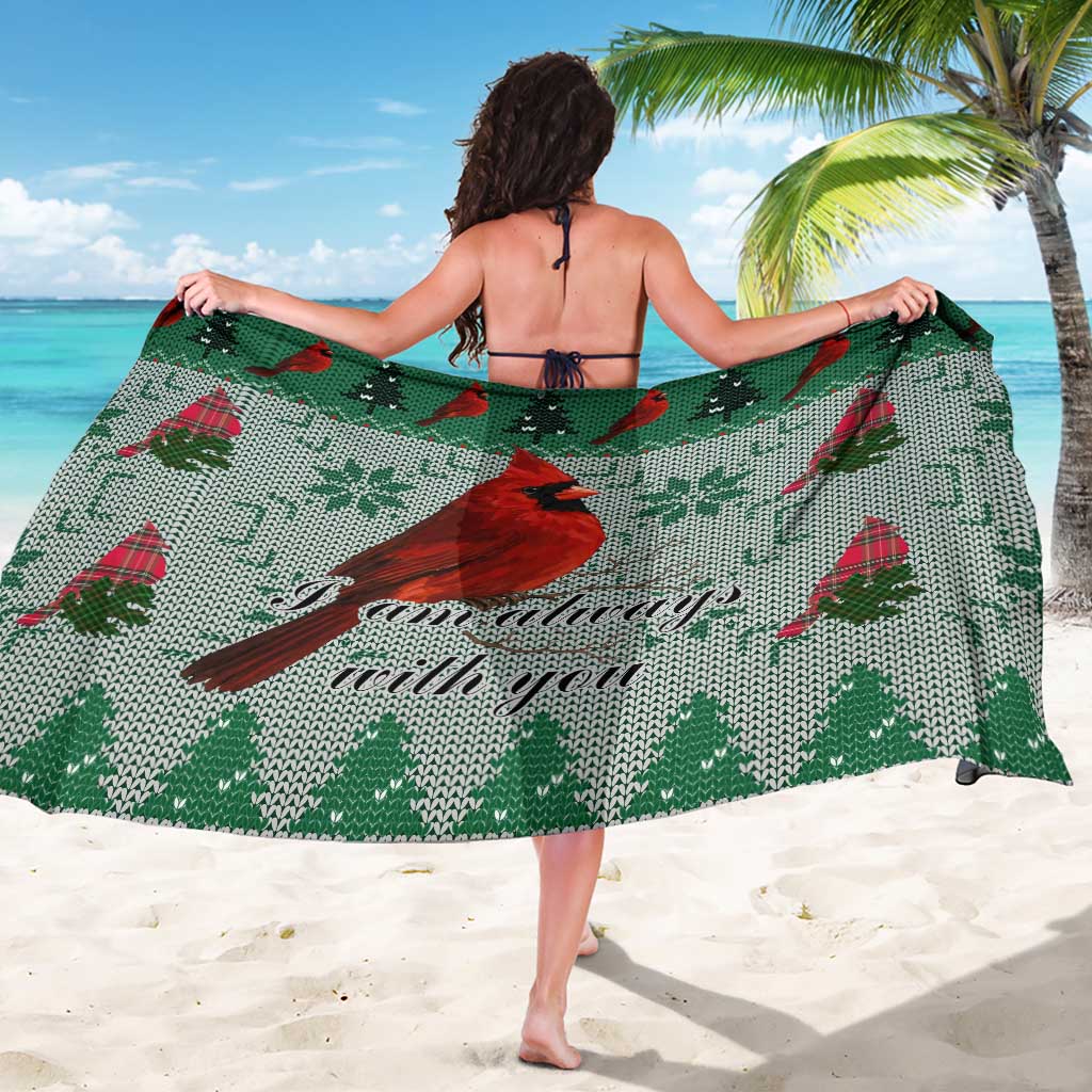 Cardinal I am Always With You Christmas Sarong Xmas Holiday Patterns - Wonder Print Shop