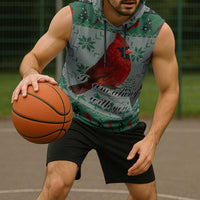 Cardinal I am Always With You Christmas Sleeveless Hoodie Xmas Holiday Patterns - Wonder Print Shop