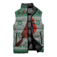 Cardinal I am Always With You Christmas Sleeveless Puffer Jacket Xmas Holiday Patterns - Wonder Print Shop