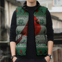 Cardinal I am Always With You Christmas Sleeveless Puffer Jacket Xmas Holiday Patterns - Wonder Print Shop