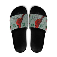 Cardinal I am Always With You Christmas Slide Sandals Xmas Holiday Patterns - Wonder Print Shop