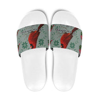 Cardinal I am Always With You Christmas Slide Sandals Xmas Holiday Patterns - Wonder Print Shop