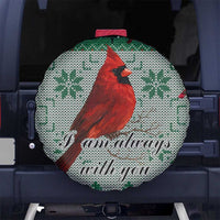 Cardinal I am Always With You Christmas Spare Tire Cover Xmas Holiday Patterns - Wonder Print Shop