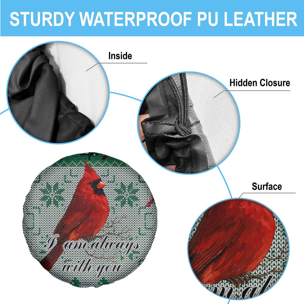 Cardinal I am Always With You Christmas Spare Tire Cover Xmas Holiday Patterns - Wonder Print Shop