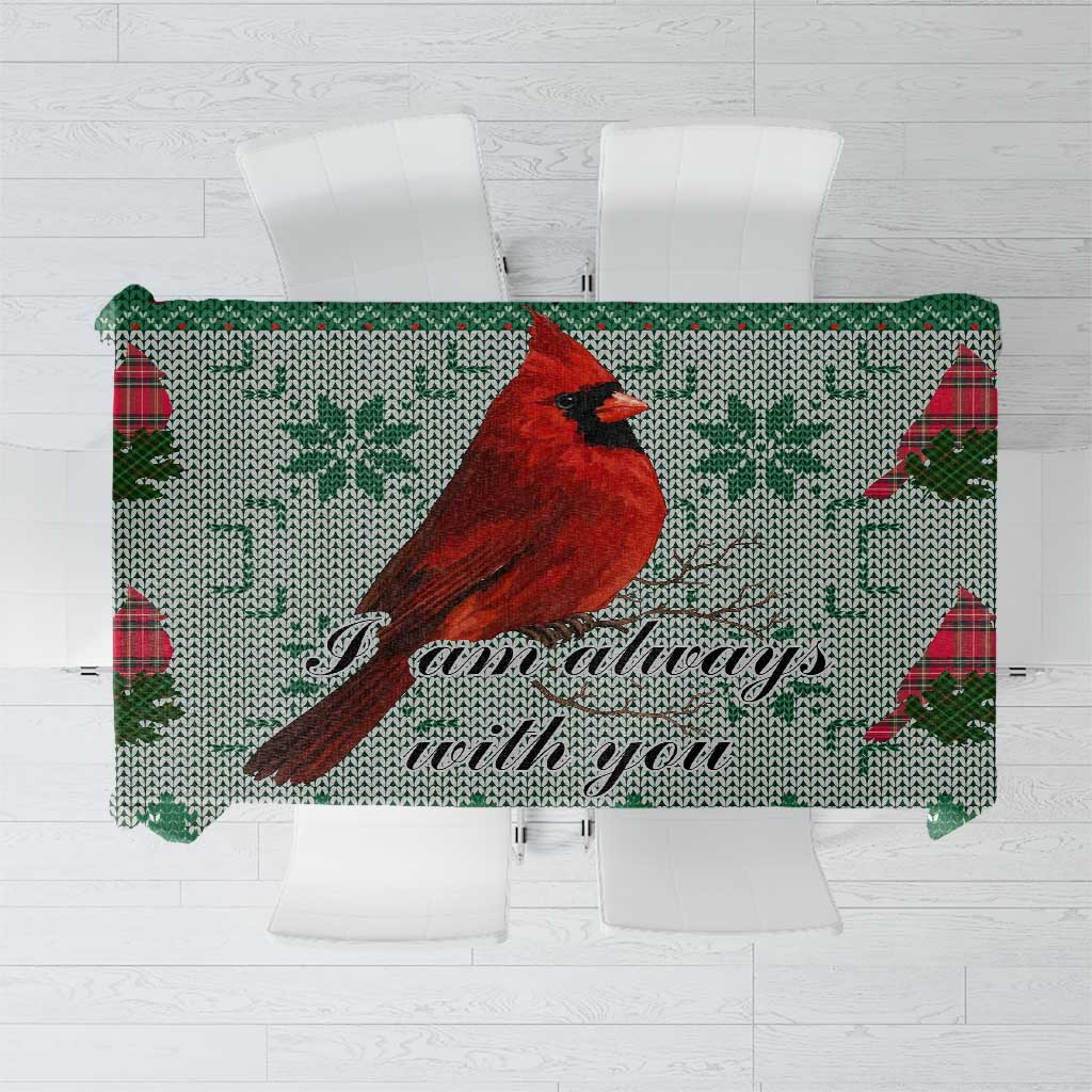 Cardinal I am Always With You Christmas Tablecloth Xmas Holiday Patterns - Wonder Print Shop