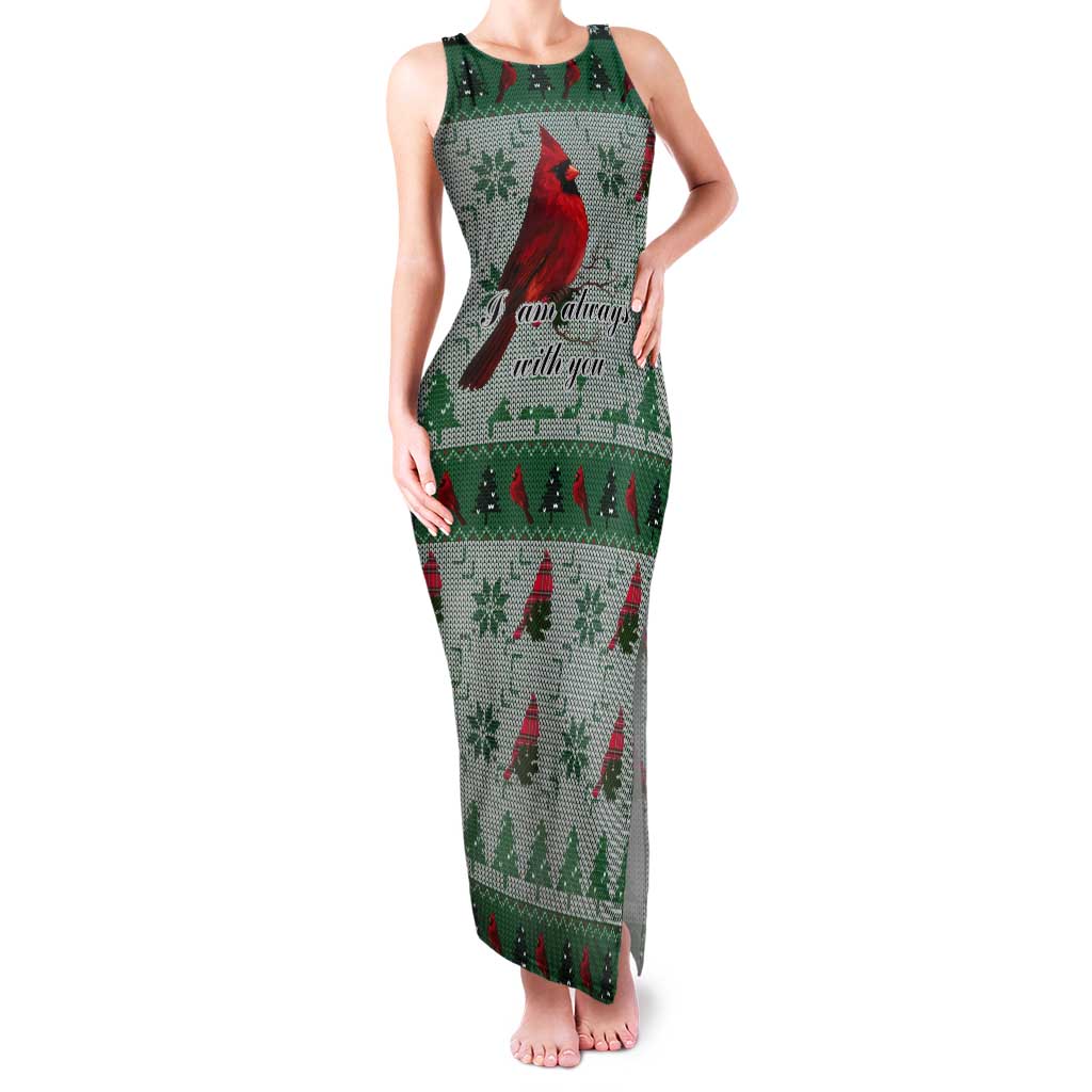 Cardinal I am Always With You Christmas Tank Maxi Dress Xmas Holiday Patterns - Wonder Print Shop