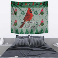 Cardinal I am Always With You Christmas Tapestry Xmas Holiday Patterns - Wonder Print Shop