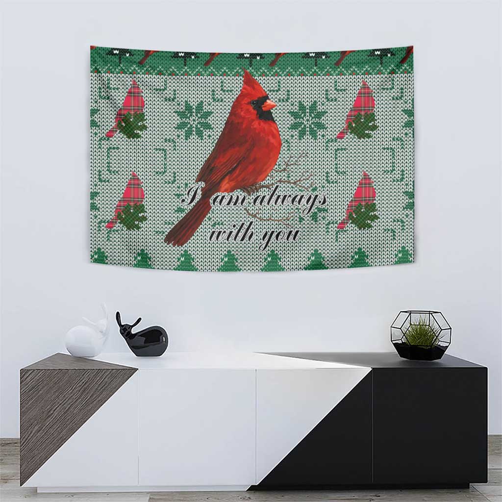 Cardinal I am Always With You Christmas Tapestry Xmas Holiday Patterns - Wonder Print Shop