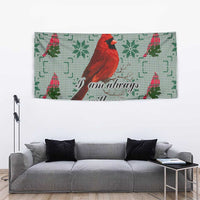 Cardinal I am Always With You Christmas Tapestry Xmas Holiday Patterns - Wonder Print Shop