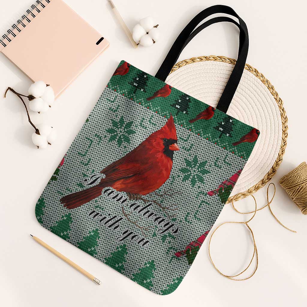 Cardinal I am Always With You Christmas Tote Bag Xmas Holiday Patterns - Wonder Print Shop