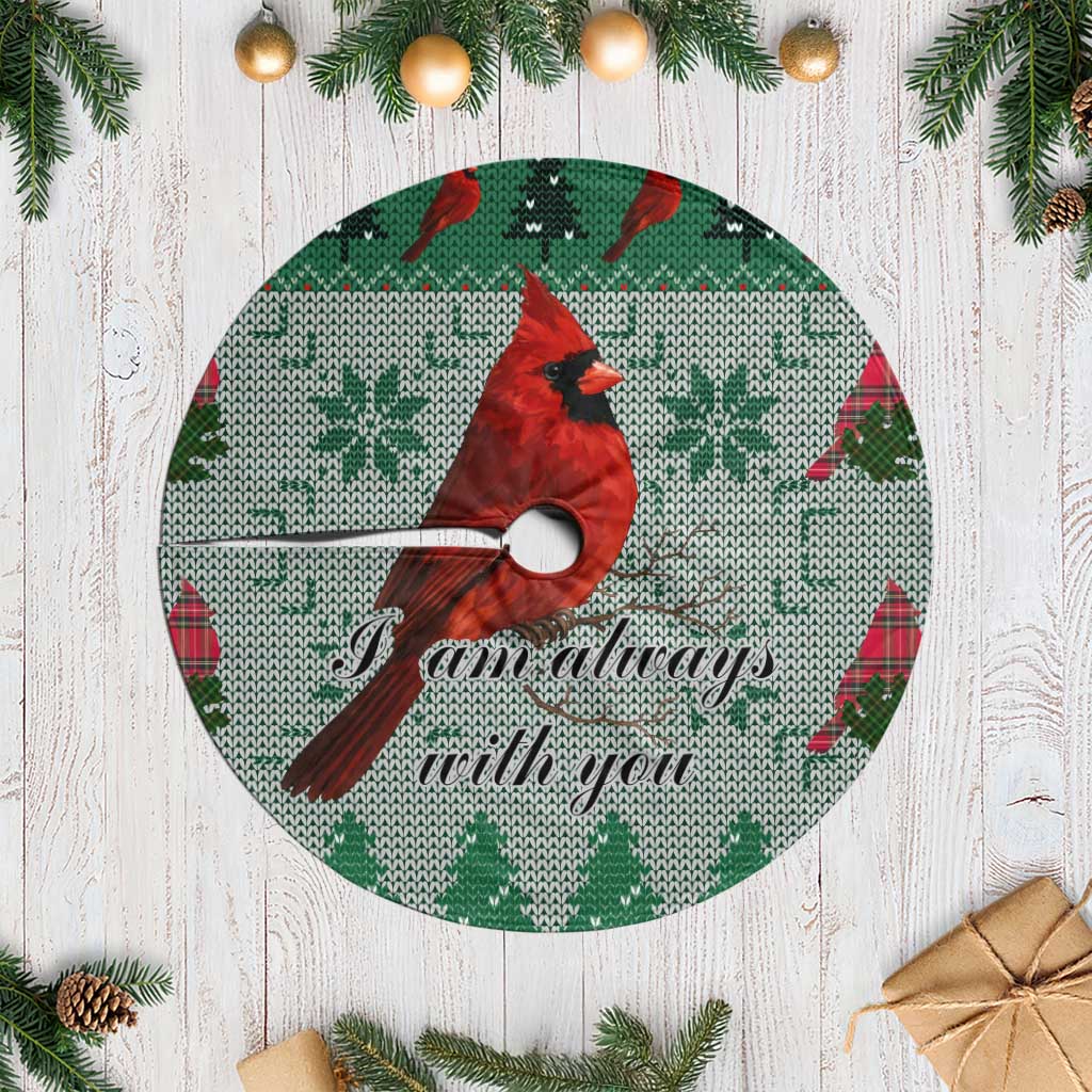 Cardinal I am Always With You Christmas Tree Skirt Xmas Holiday Patterns - Wonder Print Shop