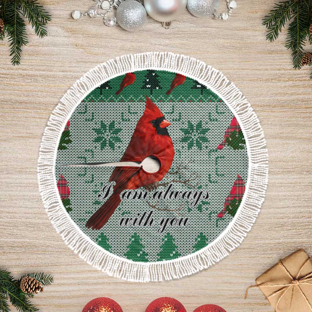 Cardinal I am Always With You Christmas Tree Skirt Xmas Holiday Patterns - Wonder Print Shop