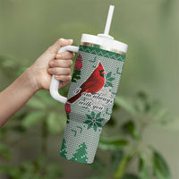 Cardinal I am Always With You Christmas Tumbler With Handle Xmas Holiday Patterns - Wonder Print Shop