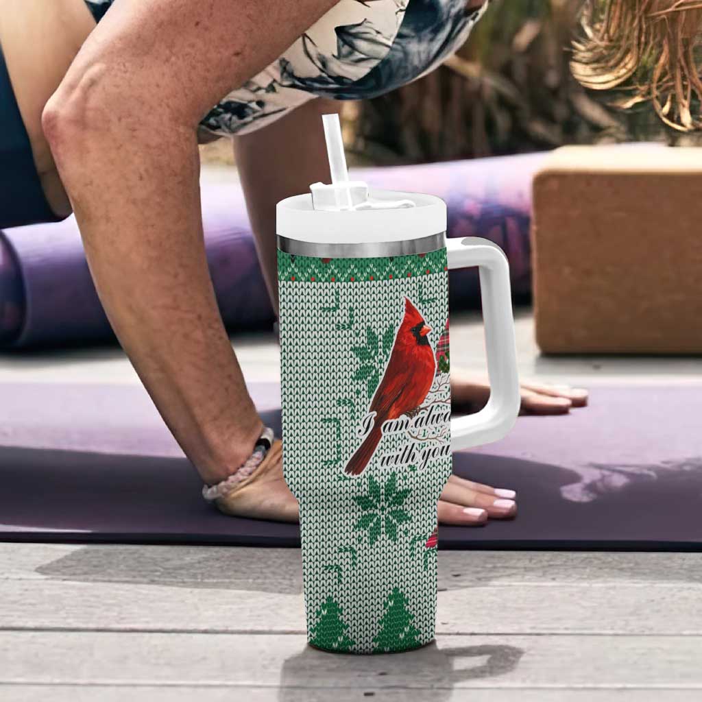 Cardinal I am Always With You Christmas Tumbler With Handle Xmas Holiday Patterns - Wonder Print Shop