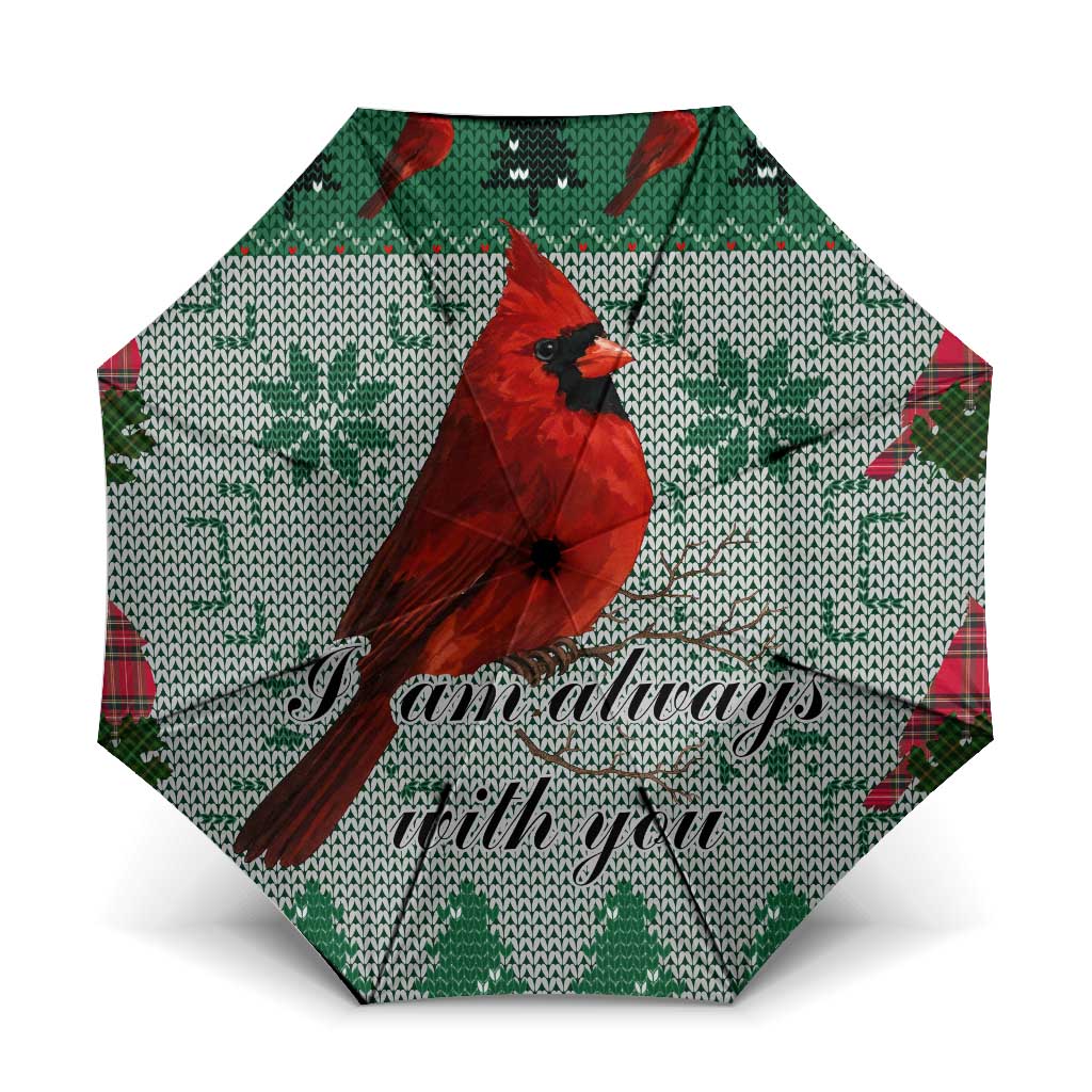 Cardinal I am Always With You Christmas Umbrella Xmas Holiday Patterns - Wonder Print Shop