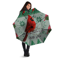 Cardinal I am Always With You Christmas Umbrella Xmas Holiday Patterns - Wonder Print Shop