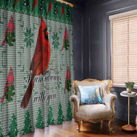Cardinal I am Always With You Christmas Window Curtain Xmas Holiday Patterns - Wonder Print Shop