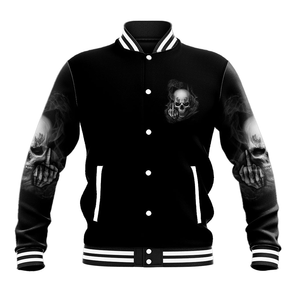 Warning I'm An A Mad Skull Baseball Jacket - Wonder Print Shop