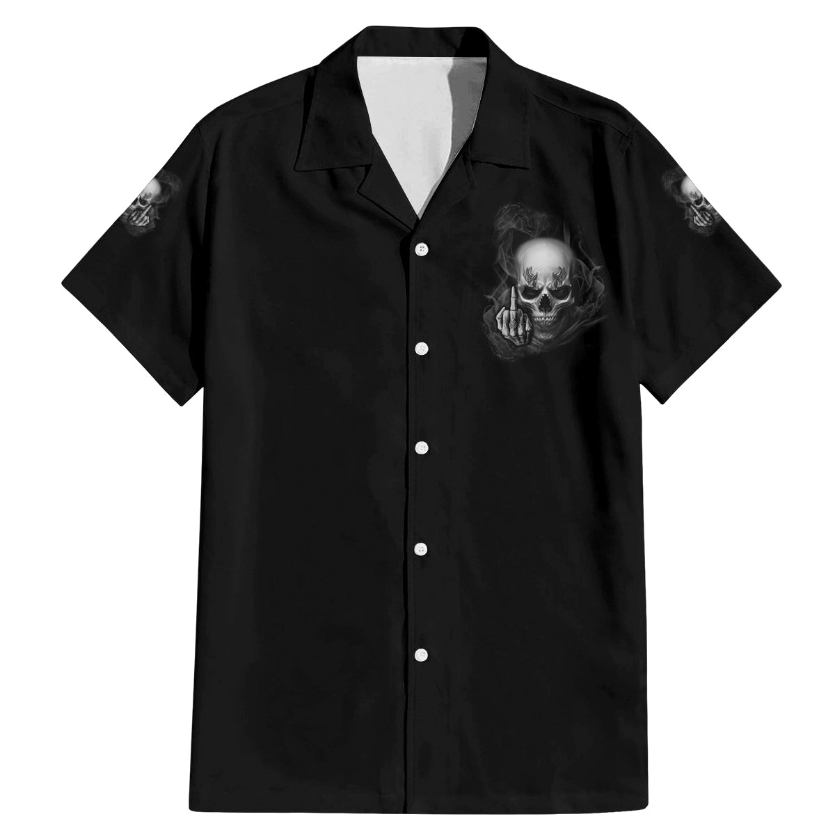 Warning I'm An A Mad Skull Family Matching Mermaid Dress and Hawaiian Shirt - Wonder Print Shop