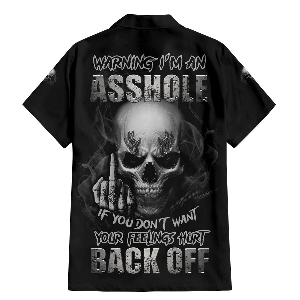 Warning I'm An A Mad Skull Family Matching Mermaid Dress and Hawaiian Shirt - Wonder Print Shop