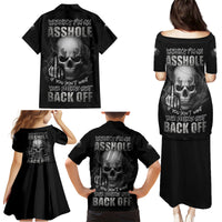 Warning I'm An A Mad Skull Family Matching Puletasi Dress and Hawaiian Shirt - Wonder Print Shop