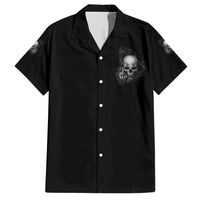Warning I'm An A Mad Skull Family Matching Short Sleeve Bodycon Dress and Hawaiian Shirt - Wonder Print Shop