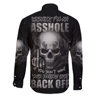 Warning I'm An A Mad Skull Family Matching Short Sleeve Bodycon Dress and Hawaiian Shirt - Wonder Print Shop