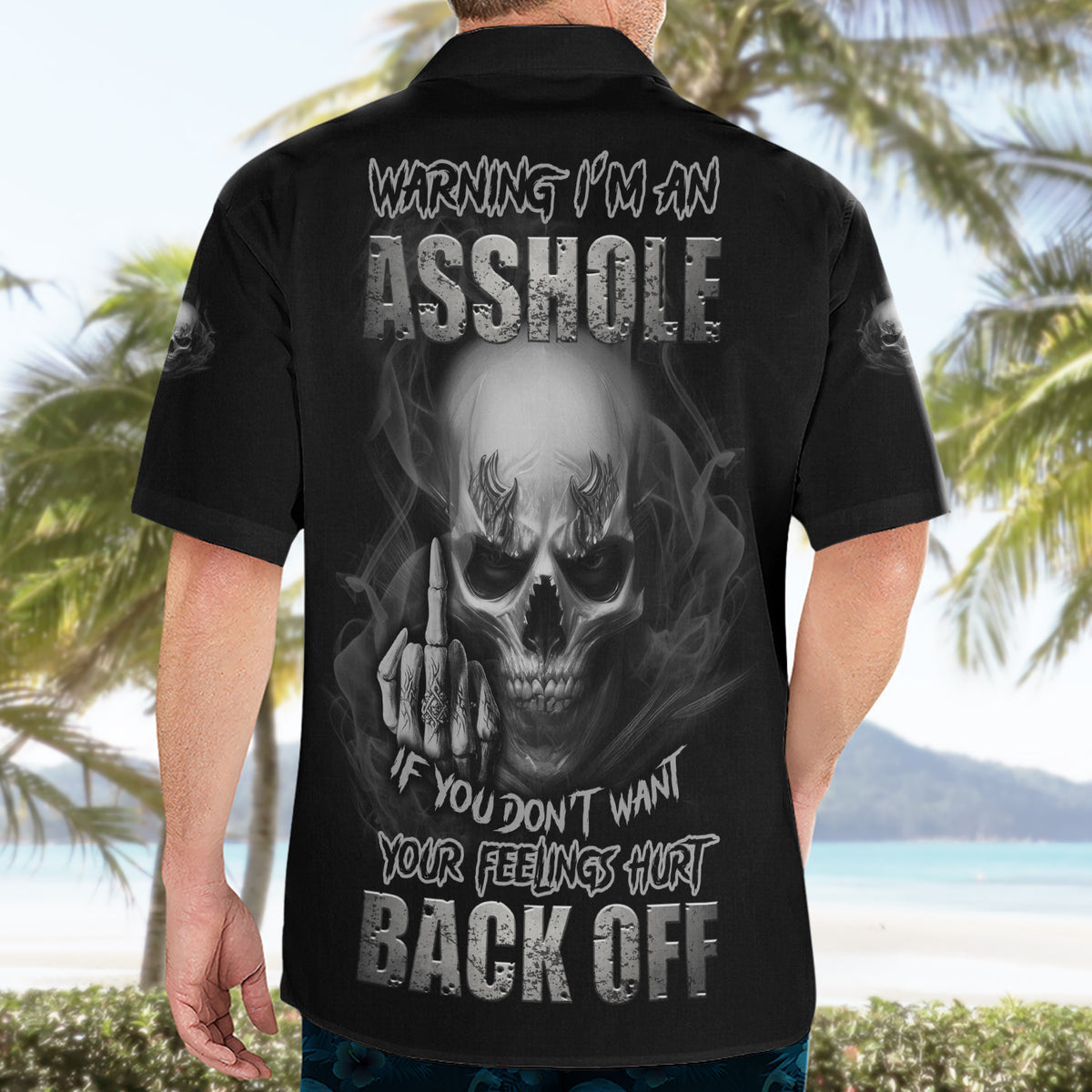 Warning I'm An A Mad Skull Hawaiian Shirt - Wonder Print Shop