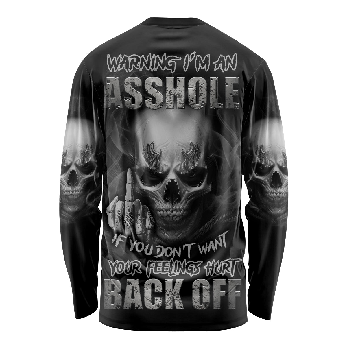 Warning I'm An A Mad Skull Long Sleeve Shirt - Wonder Print Shop