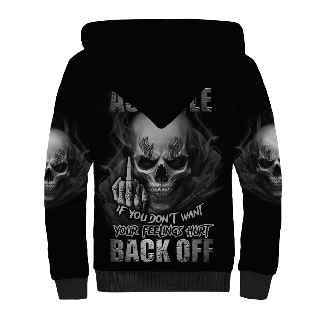 Warning I'm An A Mad Skull Sherpa Hoodie - Wonder Print Shop