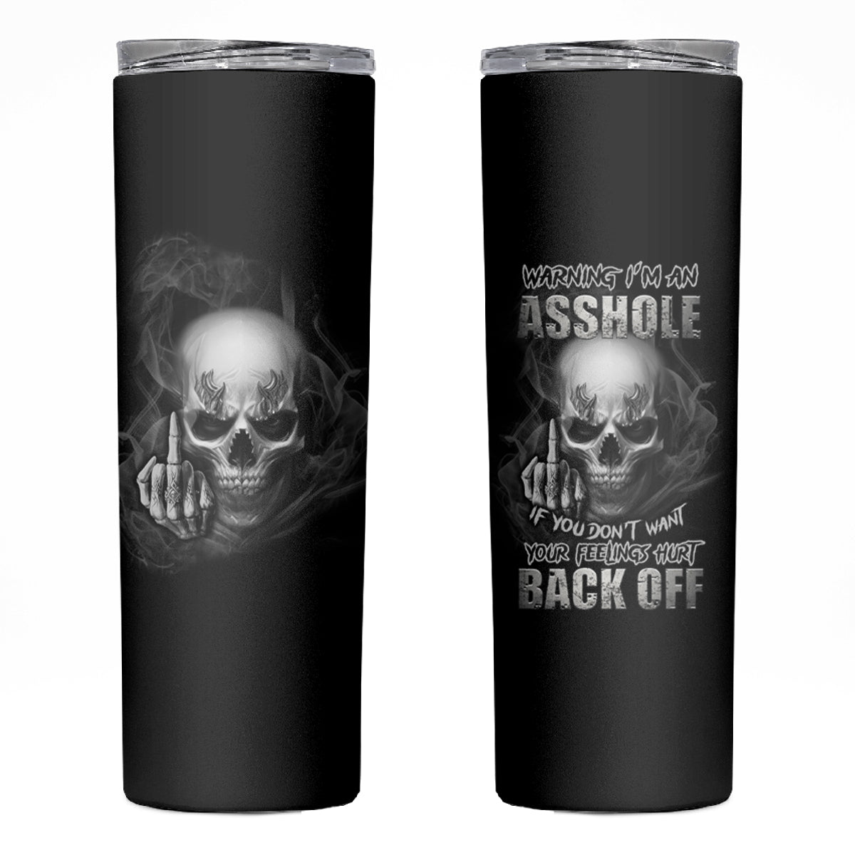 Warning I'm An A Mad Skull Skinny Tumbler - Wonder Print Shop