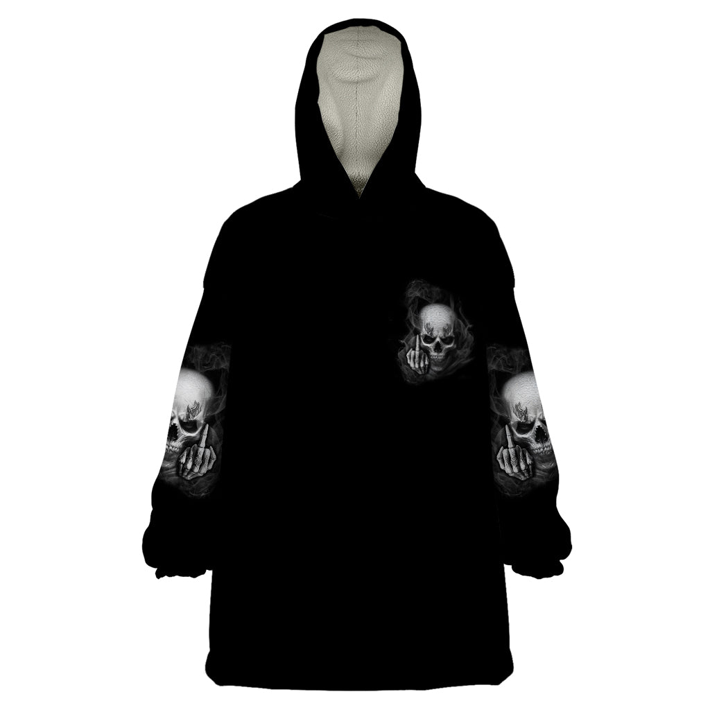 Warning I'm An A Mad Skull Wearable Blanket Hoodie - Wonder Print Shop