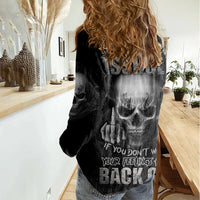 Warning I'm An A Mad Skull Women Casual Shirt - Wonder Print Shop