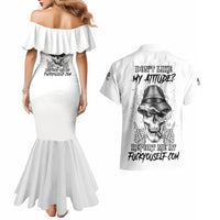Don't Like My Attitude Couples Matching Mermaid Dress and Hawaiian Shirt - Wonder Print Shop