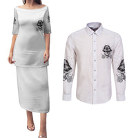 Don't Like My Attitude Couples Matching Puletasi Dress and Long Sleeve Button Shirt - Wonder Print Shop