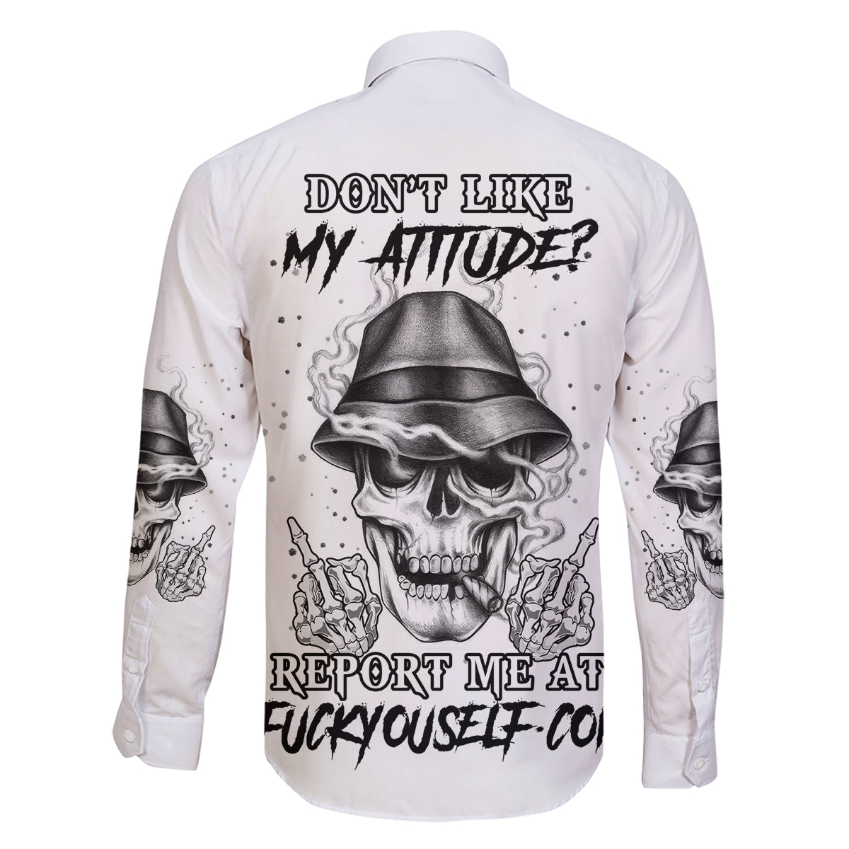 Don't Like My Attitude Family Matching Off Shoulder Long Sleeve Dress and Hawaiian Shirt - Wonder Print Shop