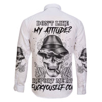 Don't Like My Attitude Family Matching Off Shoulder Long Sleeve Dress and Hawaiian Shirt - Wonder Print Shop
