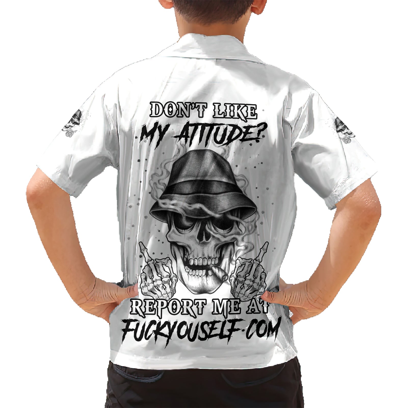 Don't Like My Attitude Kid Hawaiian Shirt - Wonder Print Shop