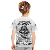 Don't Like My Attitude Kid T Shirt - Wonder Print Shop